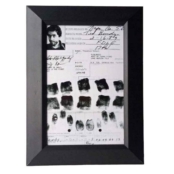 Ted Bundy FBI Photo Serial Killer Framed Photo crime vintage retro metal rock - Picture 4 of 4